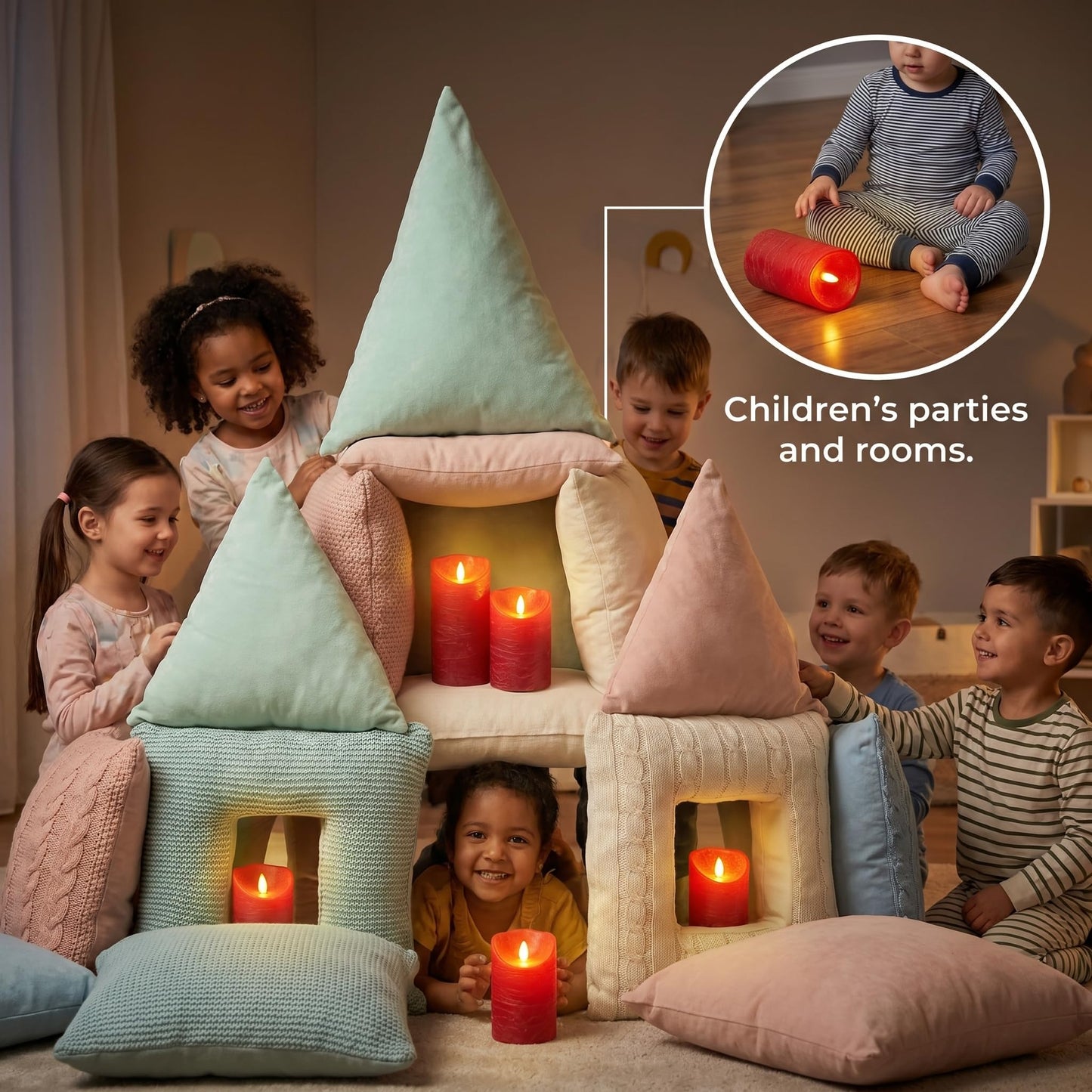 VENTA Flickering Flameless Candles with Remote Control - Led Candles Battery Operated - Battery Operated Candle for Decoration Table, Timer & Dimmer