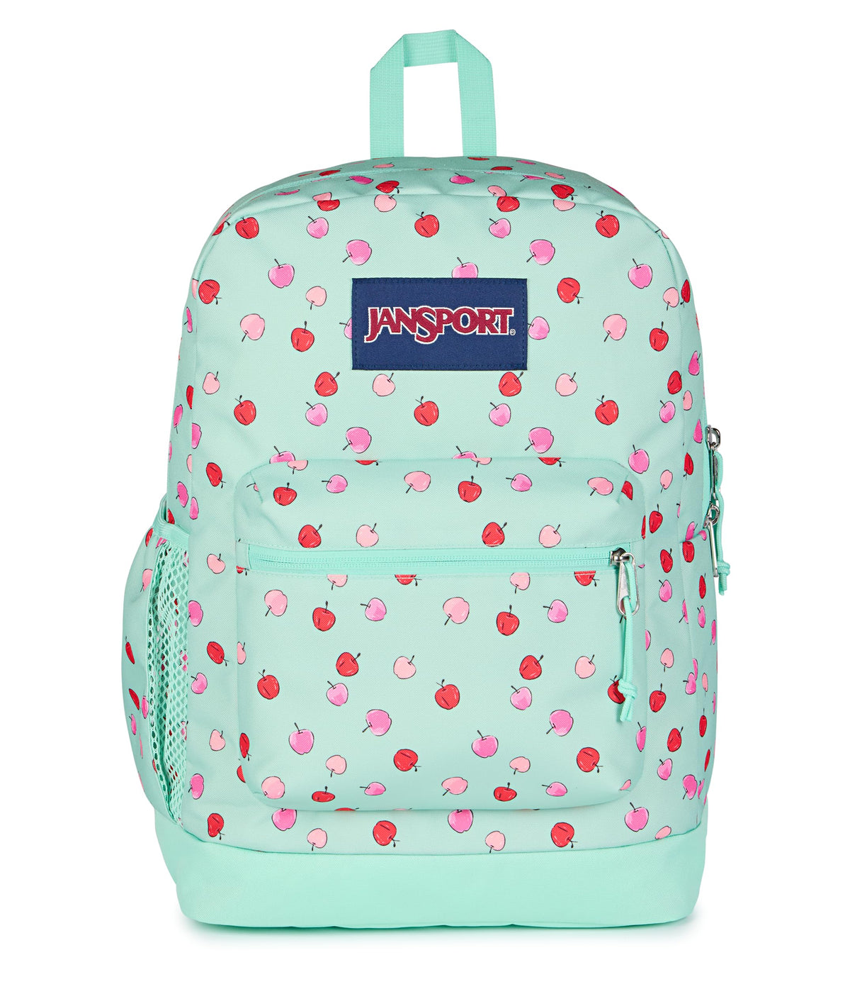 JanSport 26L Cross Town Plus Backpack, Apple Orchard Magic Mint/Pink/Red