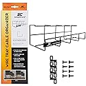 Simple Cord Wire Tray Desk Cable Organizer - 32" Open Slot Raceway to Hold Cables, Cords, or Wires on Desks - Office Cable Management (Pack of 2)
