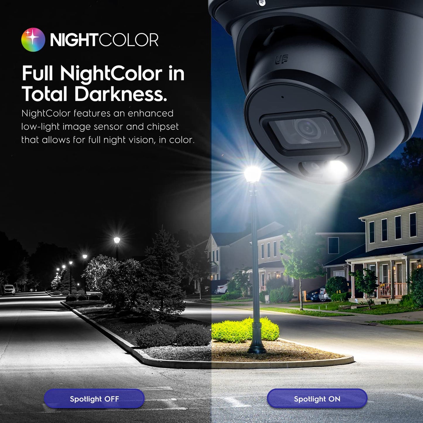Amcrest 2-Pack UltraHD 4K (8MP) IP PoE AI Camera, 49ft Nightcolor, Security Outdoor Turret Camera, Built-in Mic, Human Detection, Active Deterrent