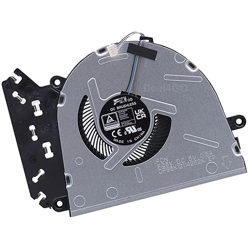 Deal4GO CPU Cooling Fan N38474-001 N38473-001 N38472-001 Replacement for HP 15-FC 250 255 G10 15-FC0093DX 15-FC0039WM