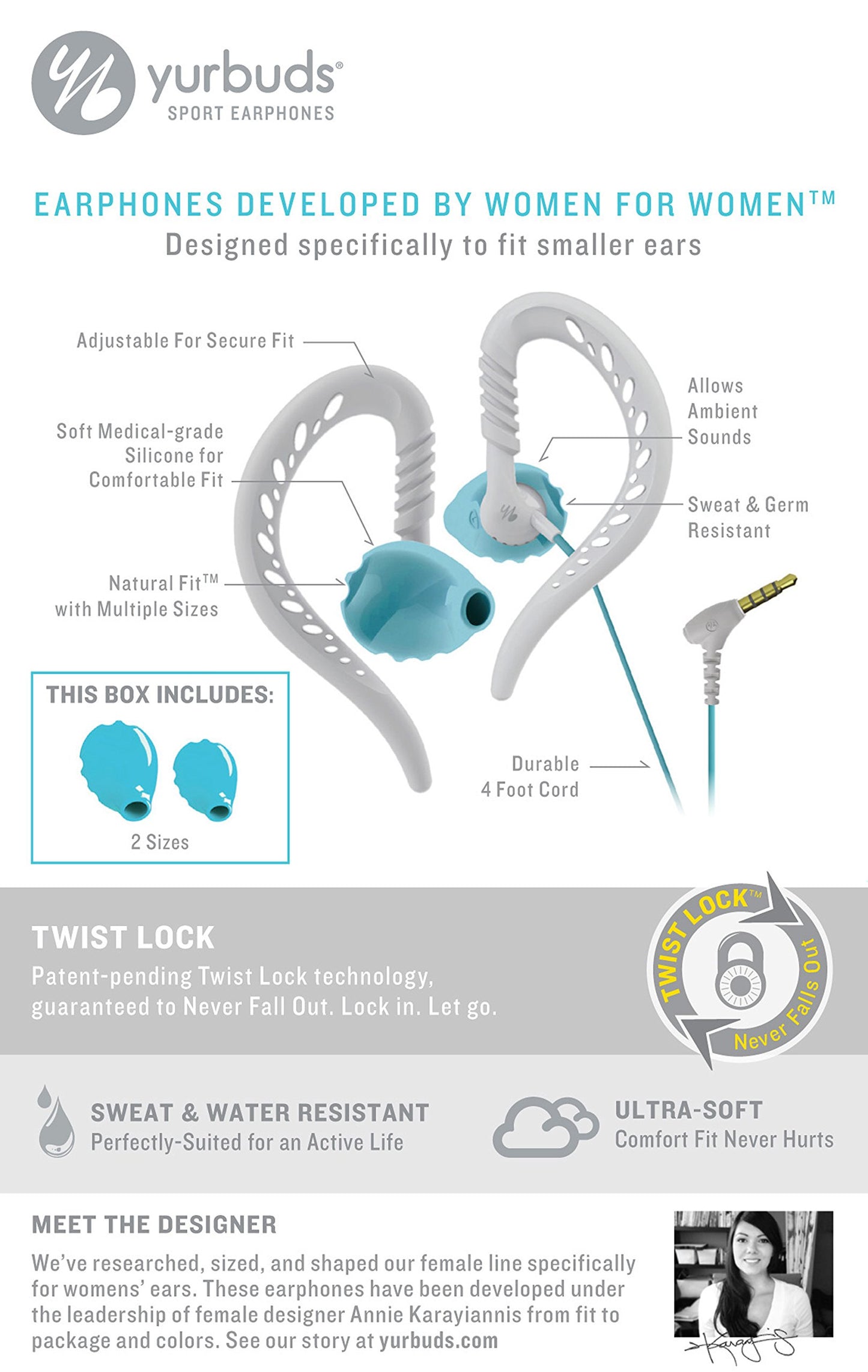 Yurbuds Focus Aqua