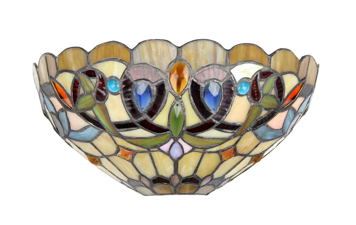 Chloe Lighting CH33353VR12-WS1 Tiffany Style Victorian 1-Light Wall Sconce, 12-Inch, Multicolored, 5.7 x 12.2 x 6"