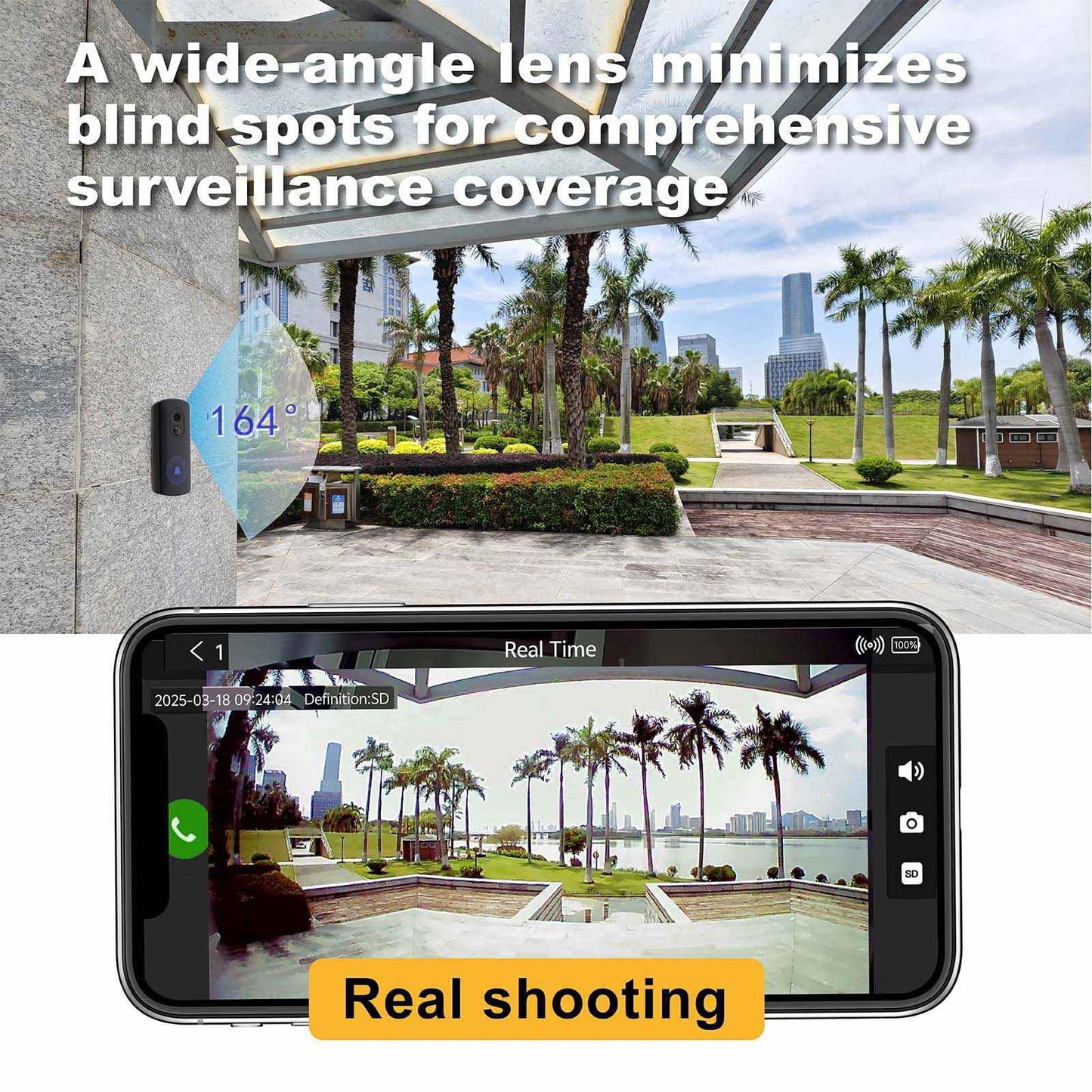 XMSLSPKJ WiFi Camera Outdoor Wireless,AA Battery Operated Security Camera,2 Year Battery Life,No Subscription,Built in Sd Card and Ai Detection