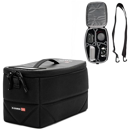 NANUK N-Cubik 17S Camera Bag Insert with Shoulder Strap - Small Water-Resistant Cube - Shockproof Protective Camera Insert for Backpack - Perfect