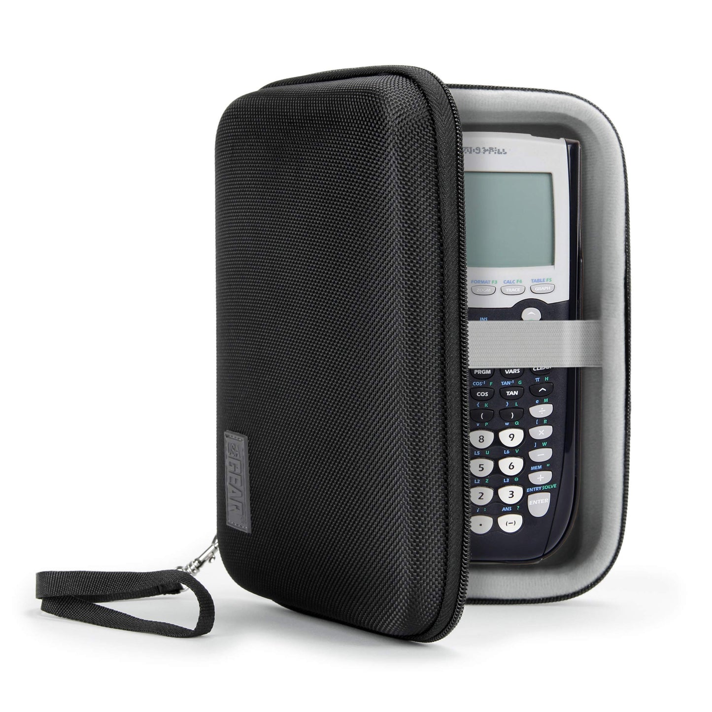 USA GEAR Hard Shell Calculator Case - Graphing Calculator Case with Water Resistant Exterior and Large Accessory Storage - Compatible with TI-84