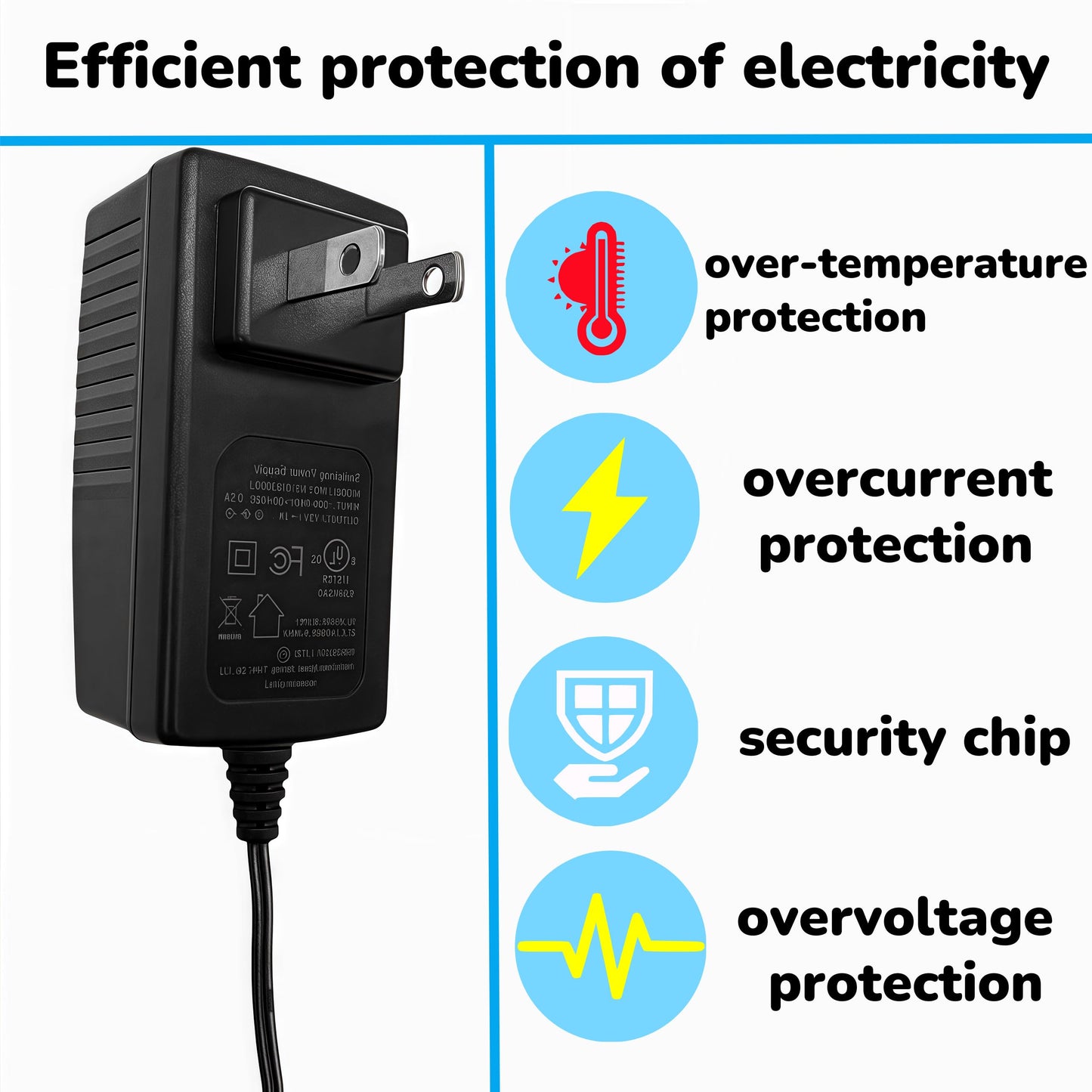 LETONDA DC 12V 1A-2A Power Supply Adapter 100-240V 50-60Hz Equipped with a 5.5mm×2.1mm DC Male Plug Supply Transformer Charger Wall Plug for DC12V…