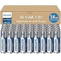 PHILIPS AA Batteries 36 Pack | 1.5v Ultra Alkaline Double A Battery | 132% More Power Then Industry Standard | Long-Lasting | 10-Year Shelf Life…