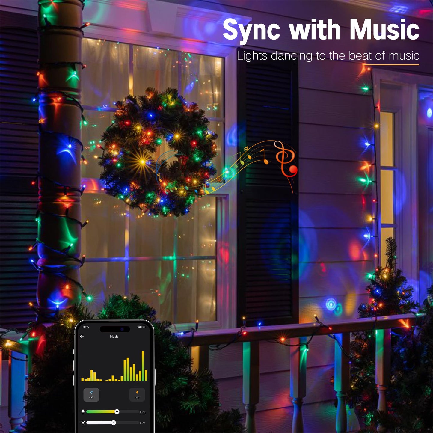 BrizLabs Color Changing Christmas Lights, 262ft 800 LED Smart Christmas String Lights Work with Alexa & Google Home, Warm White & Multicolor WiFi Xmas