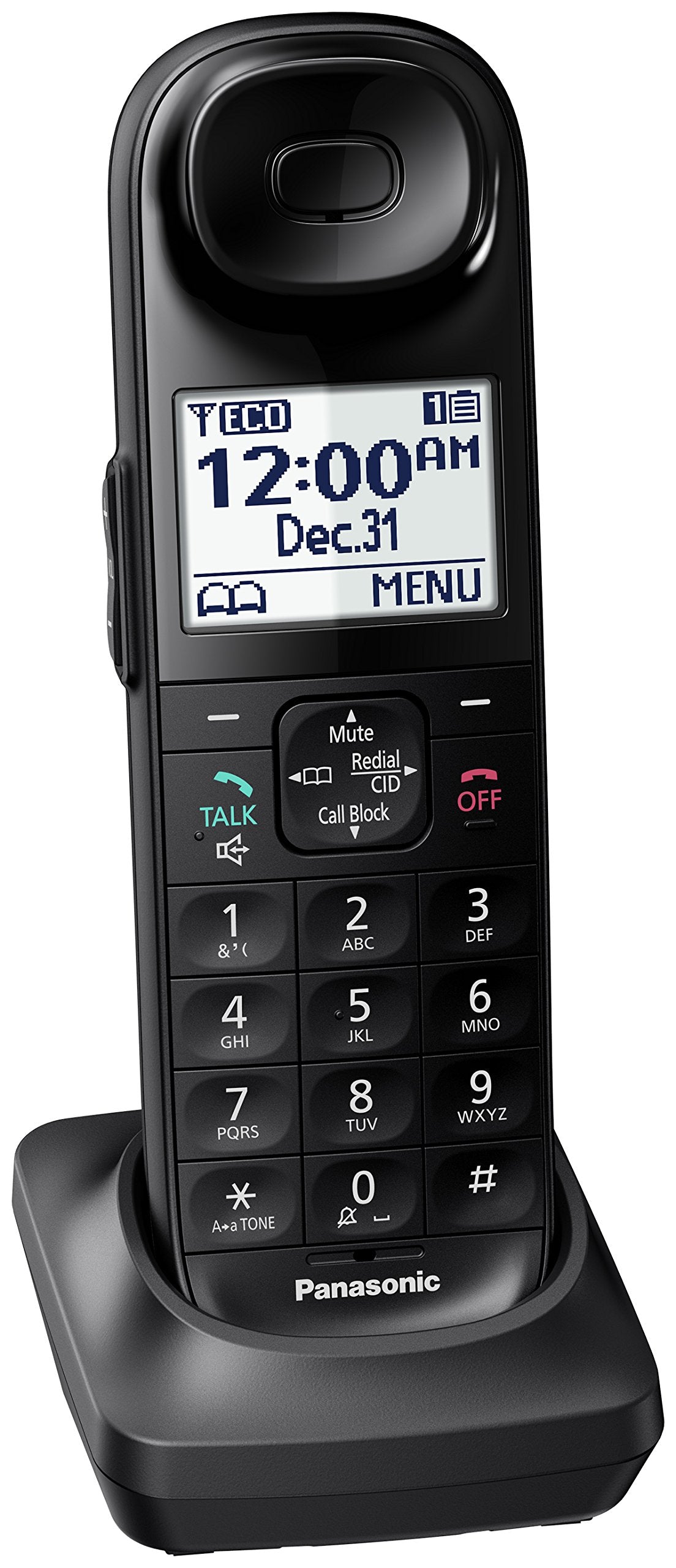 Panasonic Cordless Phone Handset Accessory Compatible with KX-TGL432 / KX-TGL433 Series Cordless Phone Systems - KX-TGLA40B (Black)
