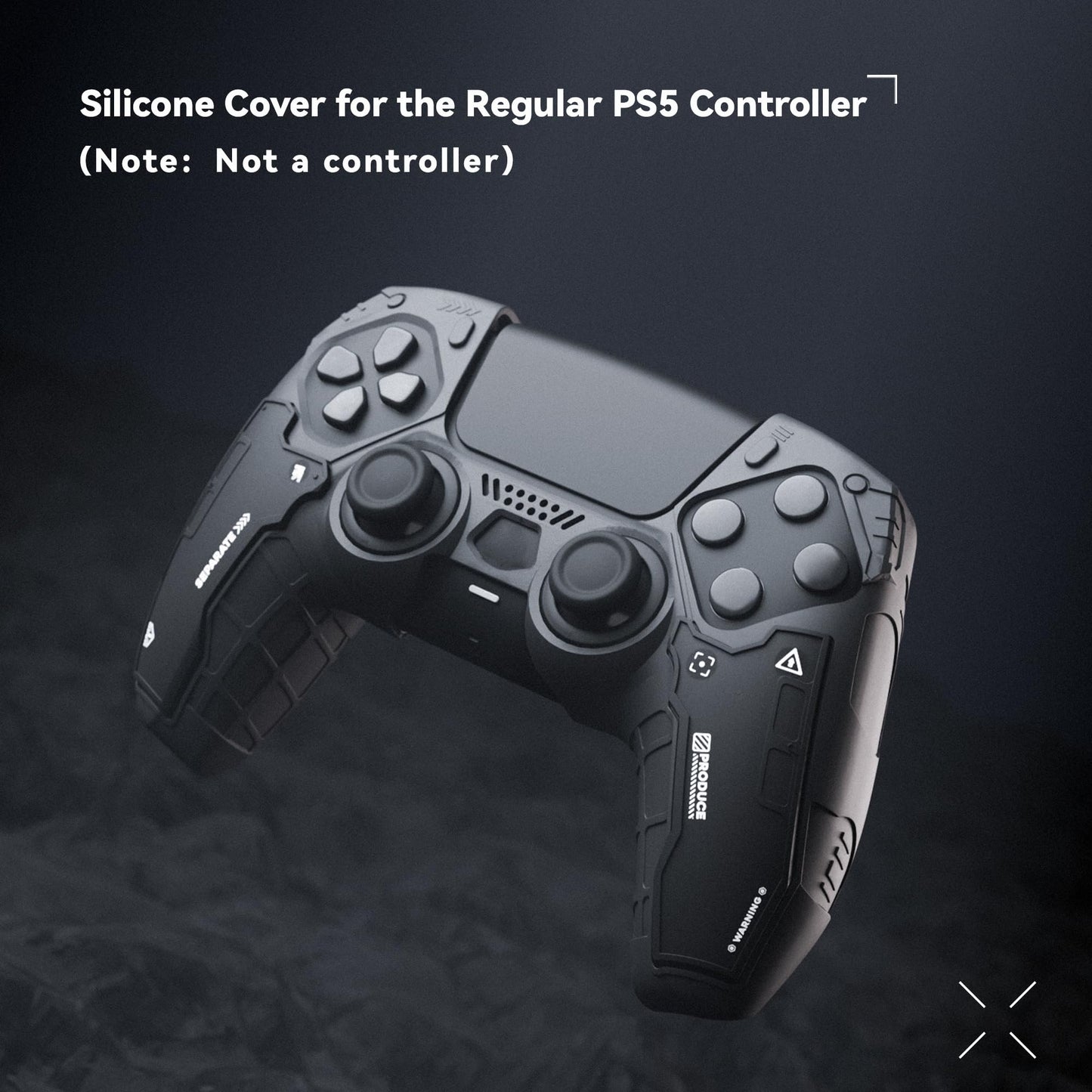 GeekShare G.S.TAC Tactical PS5 Controller Skin Set, Anti-Slip Silicone Protective Cover Skin Case for PS5 Wireless Controller with 2 Thumb Grip Caps