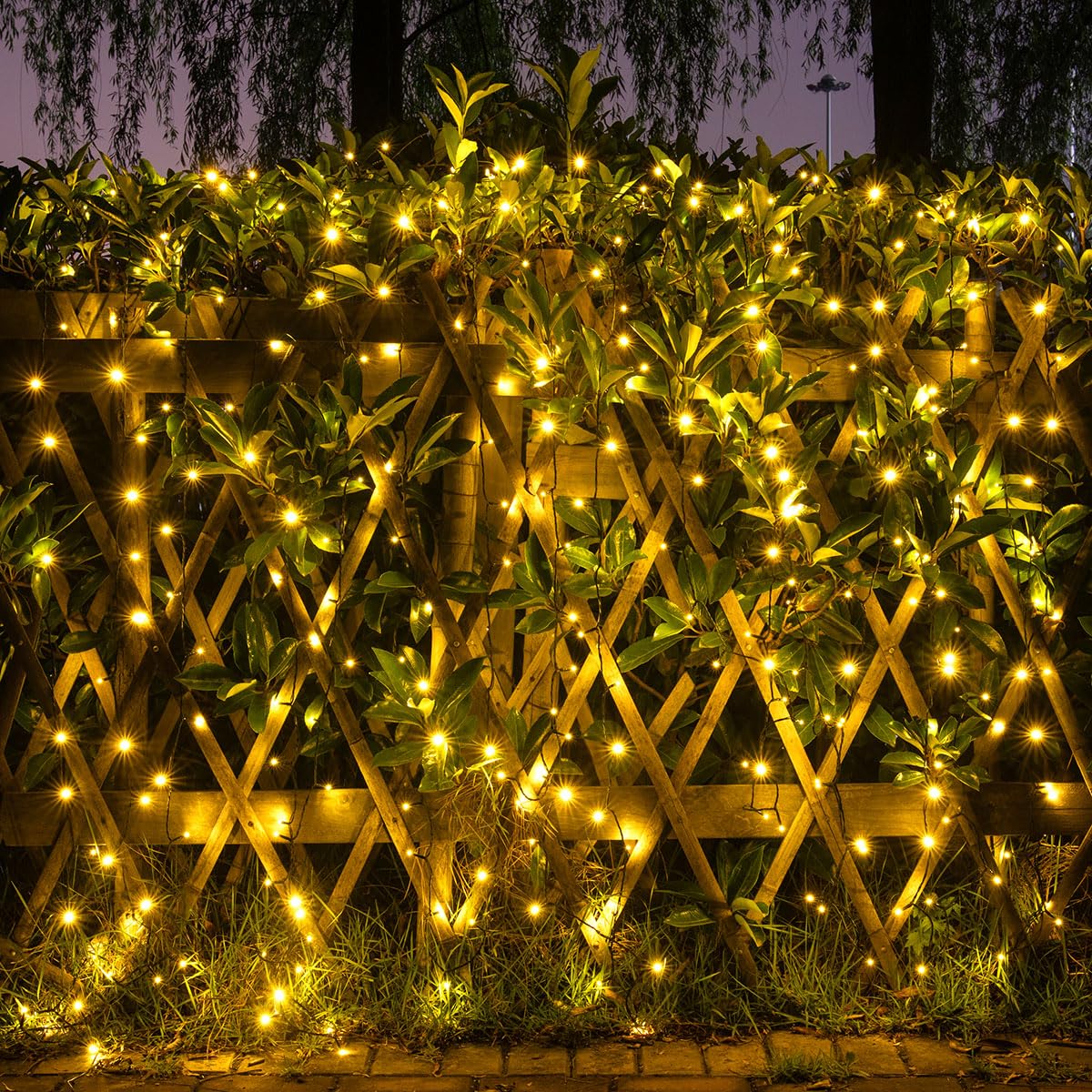 RESNICE 66FT Solar Outdoor String Lights Long 200 LED with USB Charging & Remote & Memory Solar Powered Christmas Tree Lights Waterproof for Outside