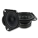 MIYAKO USA (TS-416 4" Professional Grade Replacement for Speaker 50 watts Power at 4 ohms 10oz Magnet Round Speaker for Repairs Black (1 Pair)