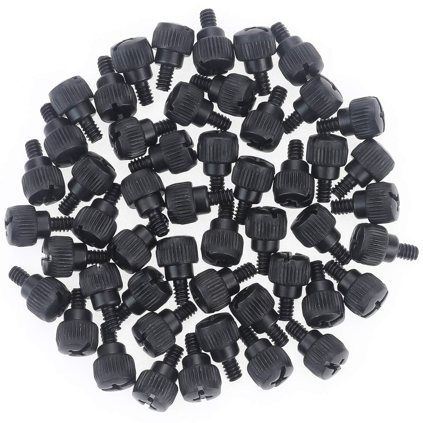 Favordrory 50 Pieces 6#-32x5 Computer Case Thumb Screws, Black