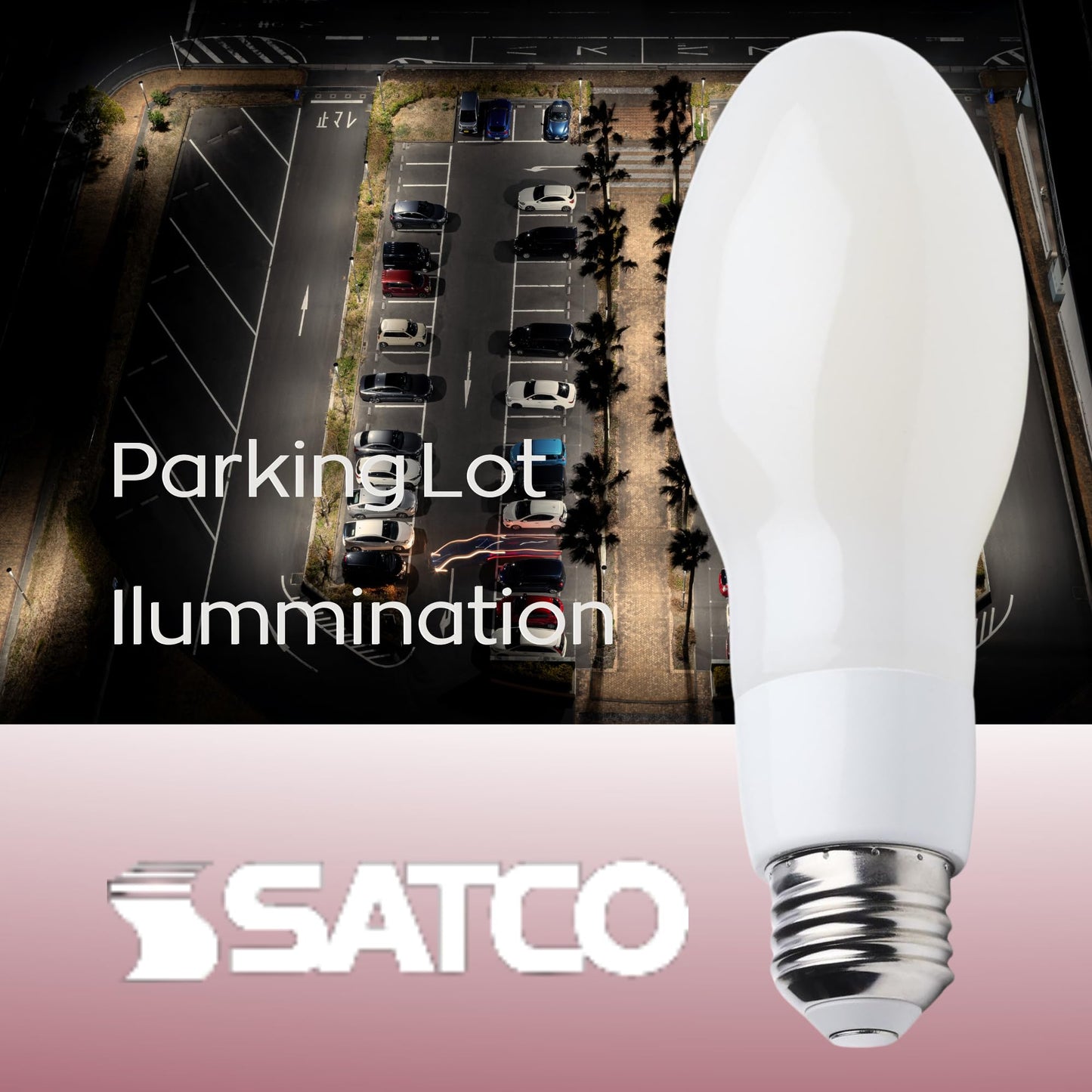 Satco 15W LED HID Replacement ED17 Bulb, 5000K Daylight, E26 Medium Base, 2000 Lumens, Ballast Bypass, Enclosed Fixture Rated, IP65 Wet Location