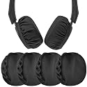 Geekria 2 Pairs Flex Fabric Headphones Ear Covers - Product Safety Certified - Washable & Stretchable Earcup Protectors for Over-Ear Headsets, Sweat