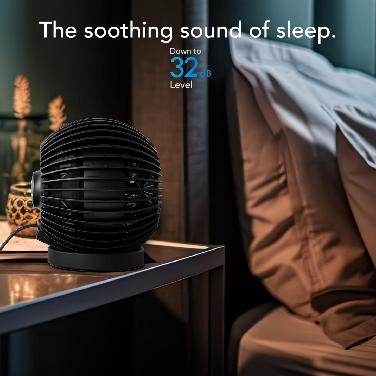 Vornado SPHERE Personal Adjustable Fan, Quiet Operation, Targeted Cooling Airflow, 2 Speed Settings, Manual Control, Detachable Base, Fan for Desktop