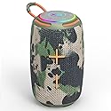 PJGCWB Portable Bluetooth Speaker, IPX5 Waterproof, Mini with Subwoofer, 10 Hours Playtime, TWS Pairing, Black, for Home/Party/Outdoor (Army Green)
