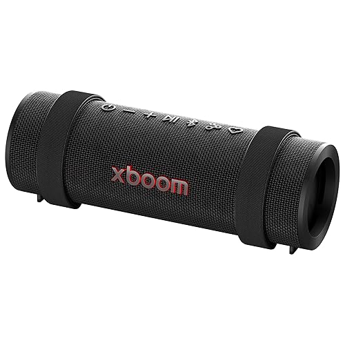LG xboom Grab Core by will.i.am, Portable Outdoor Bluetooth Speaker for Sports and Athletes, up to 19 Hours, IP67 Dust and Water Resistant, Adjustable