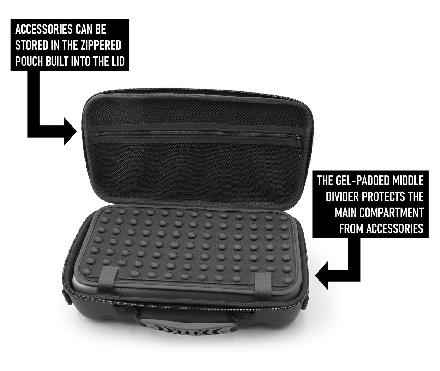 CASEMATIX Travel Case Compatible with Audio-technica AT-SB727 Portable Turntable Sound Burger Vinyl Record Player - Includes Carry Case Only