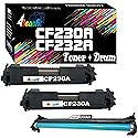3-Pack 4Benefit Toner/Drum Compatible HP 30A CF230A Toner Cartridge and CF232A Drum Unit Bundle Replacement for HP Pro M203dw M203d M203dn M203 MFP