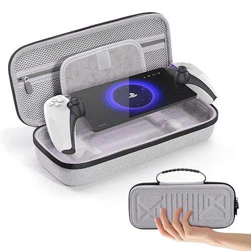 VZNEK Carrying Case Compatible with PlayStation Portal, Travel EVA Hard Carrying Case with Compartment and Mesh Pocket for PS Portal Accessories