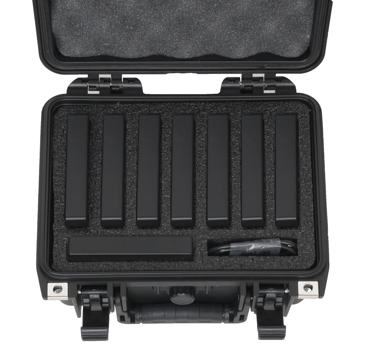 Case Club 8 External Hard Drive Case. Waterproof, Airtight, & Heavy Duty. Includes Pressure Relief Valve, Folding Handle, Padlock Holes, O-Ring Seal.