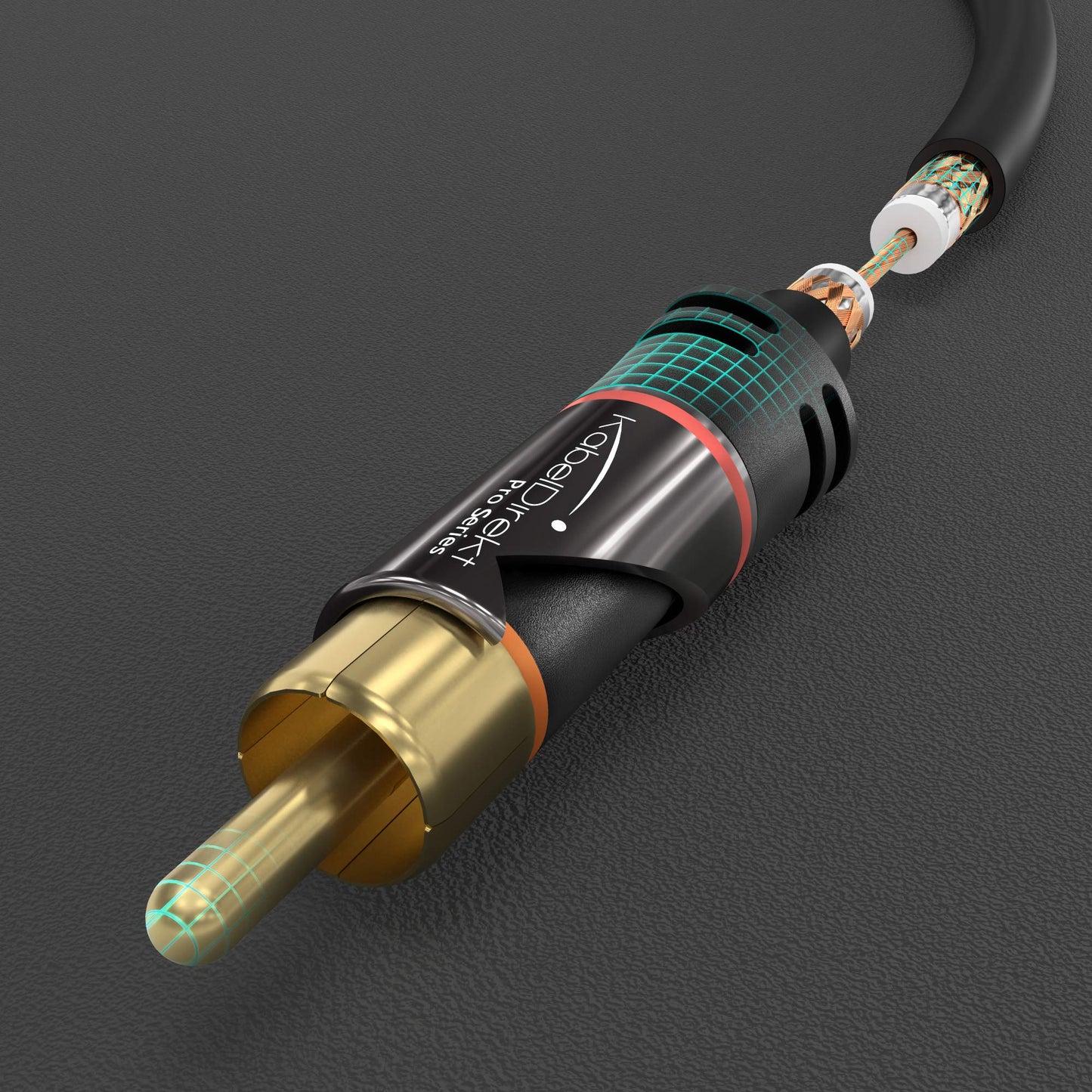 KabelDirekt - RCA to Jack 3.5mm Adapter Cable - 10ft - Versatile Plug-and-Play Audio Cable (Aux/3.5mm to 2X RCA for Smartphone, Tablet, Home Theater