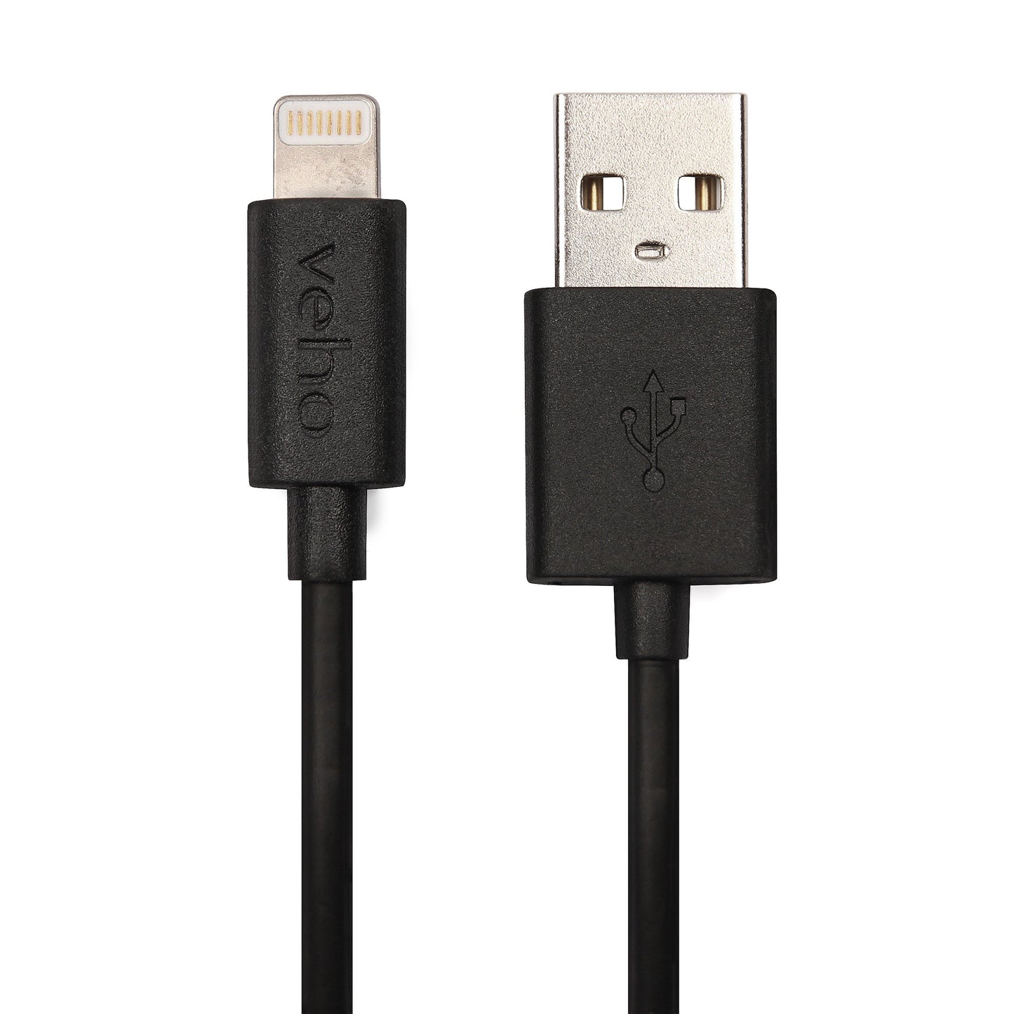 Veho Pebble Apple Certified MFi Lightning To USB Cable, 0.2 Metre/0.7 Feet, Charge and Sync, Data Transfer - Black (VPP-601-20CM)