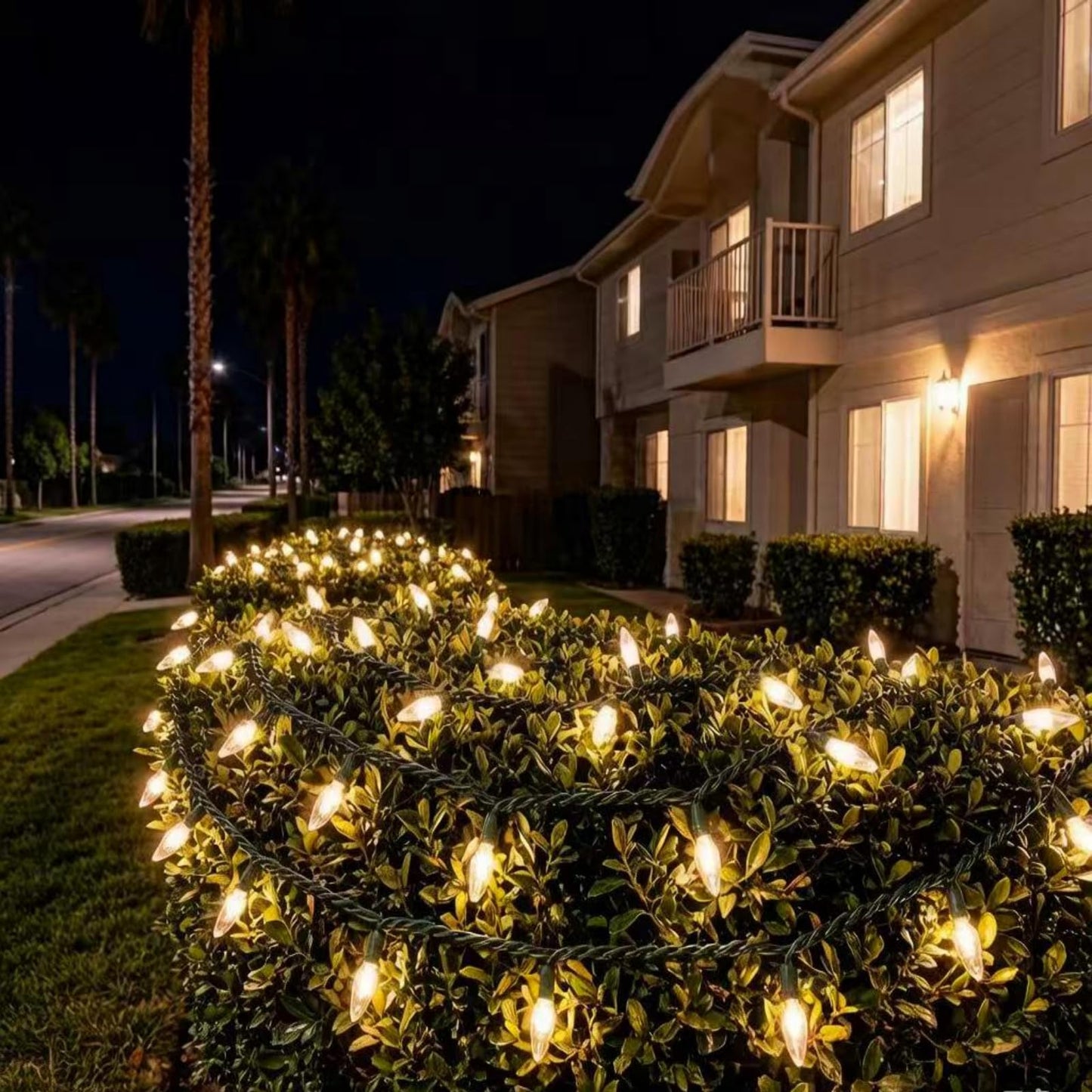 LUCKY SHINE 150 LED Warm White Christmas Lights, UL Certified and Commercial Grade Green Wire String Lights 50 Ft, for Indoor and Outdoor Use.