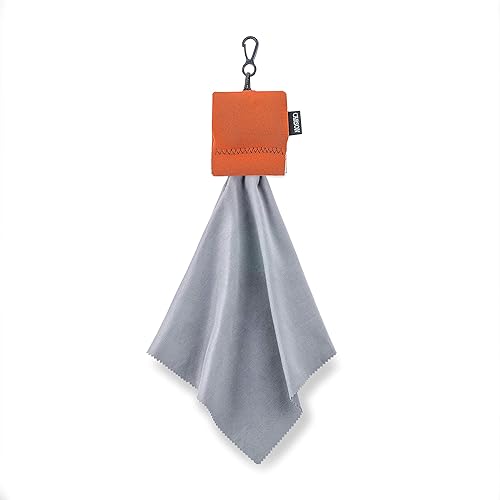 Carson Stuff-It Pro Microfiber Lens Cloth Cleaning System for Glasses, Smartphones, Tablets, Optics, Lenses, Cameras and More, 8.0'' x 8.0'' - Orange