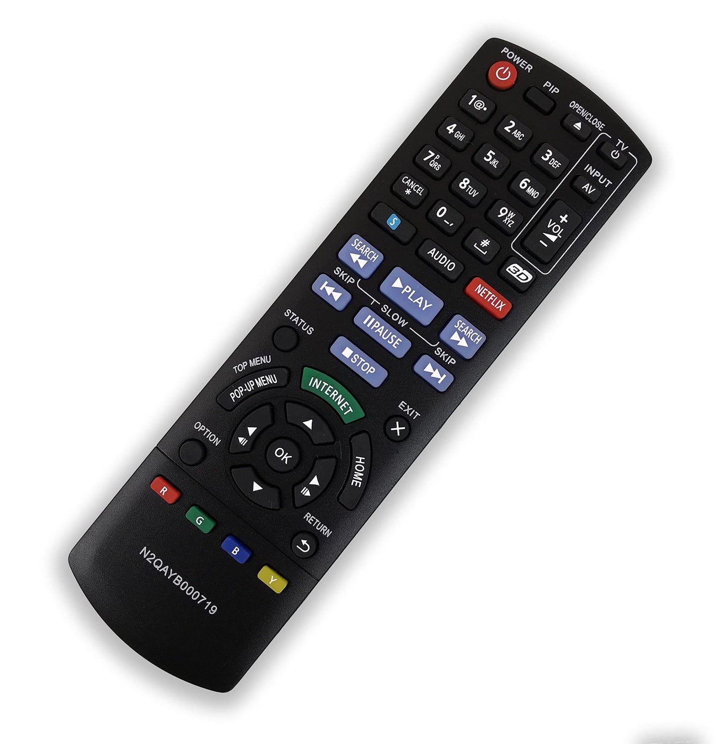 Replacement Remote Control for Panasonic DMP-BDT220 DMP-BBT01 DMP-BDT220CP DMP-BDT220P Blu-Ray Disc Player