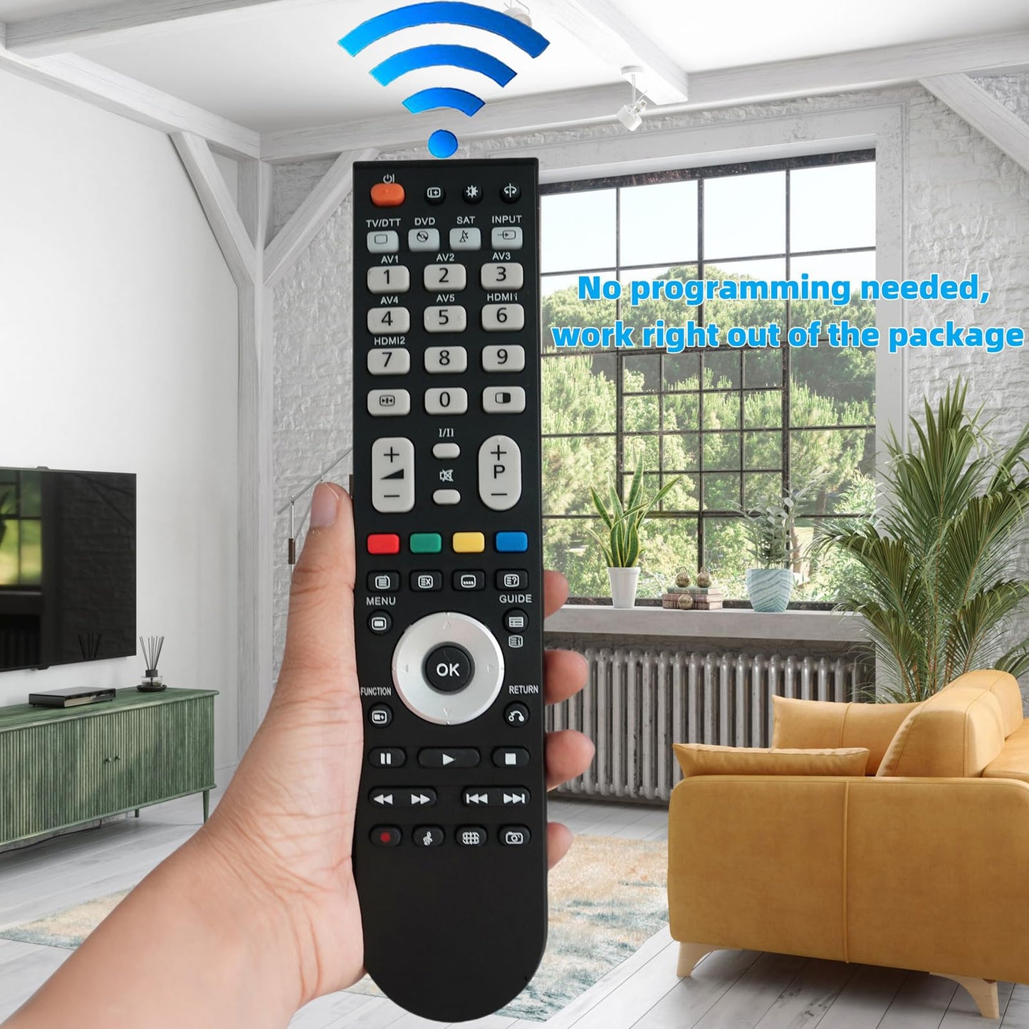 Replacement Remote Control for Hitachi CLU-4373A L32A404 HL02403 L42S601 L47S601 P50S601 L42A404 LE55V707 L40A105E LCD LED HDTV TV