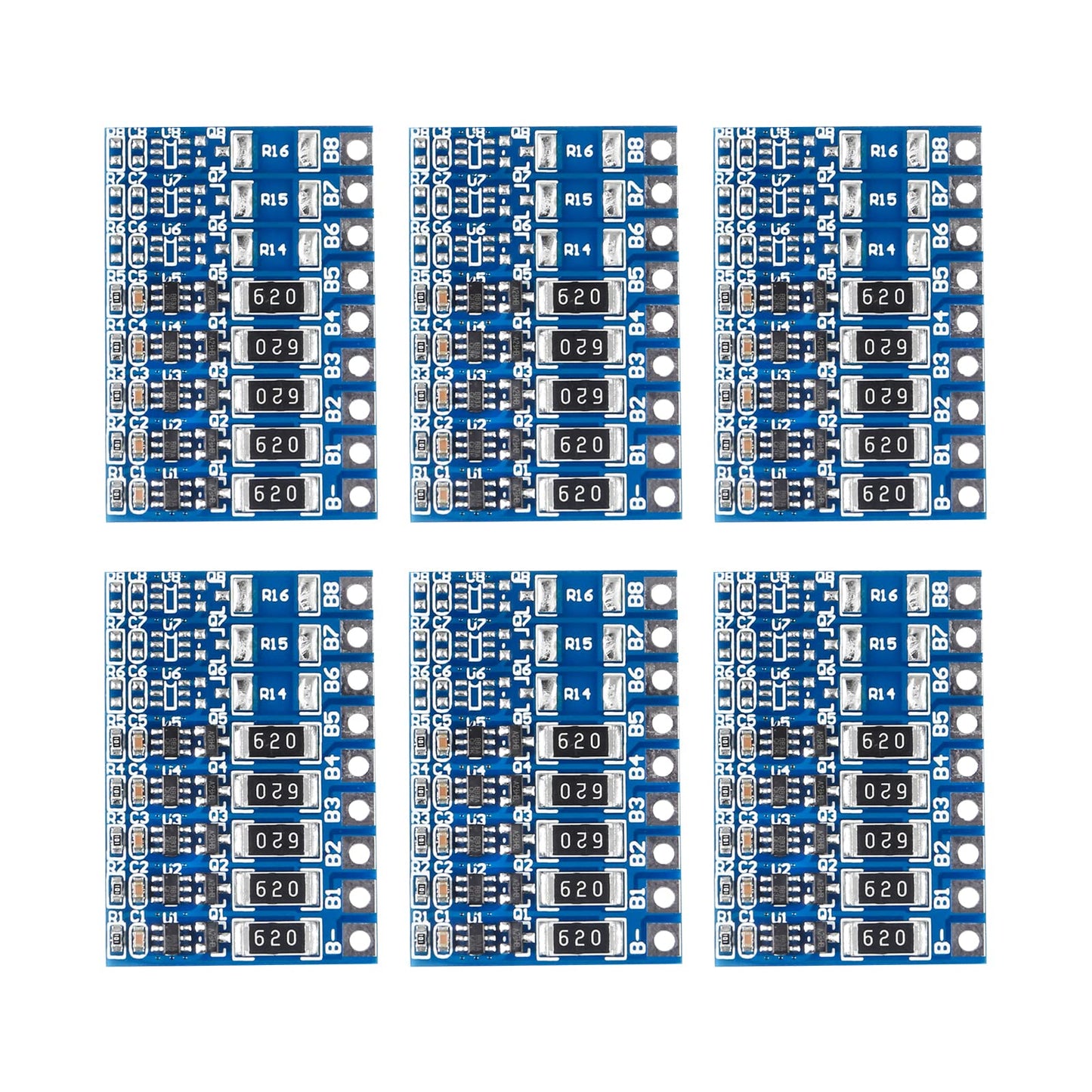 Alinan 6pcs 5S 21V 4.2V Li-ion Balancer Board 18650 Li-ion Balncing Full Charge Battery Balance Function Protection Board