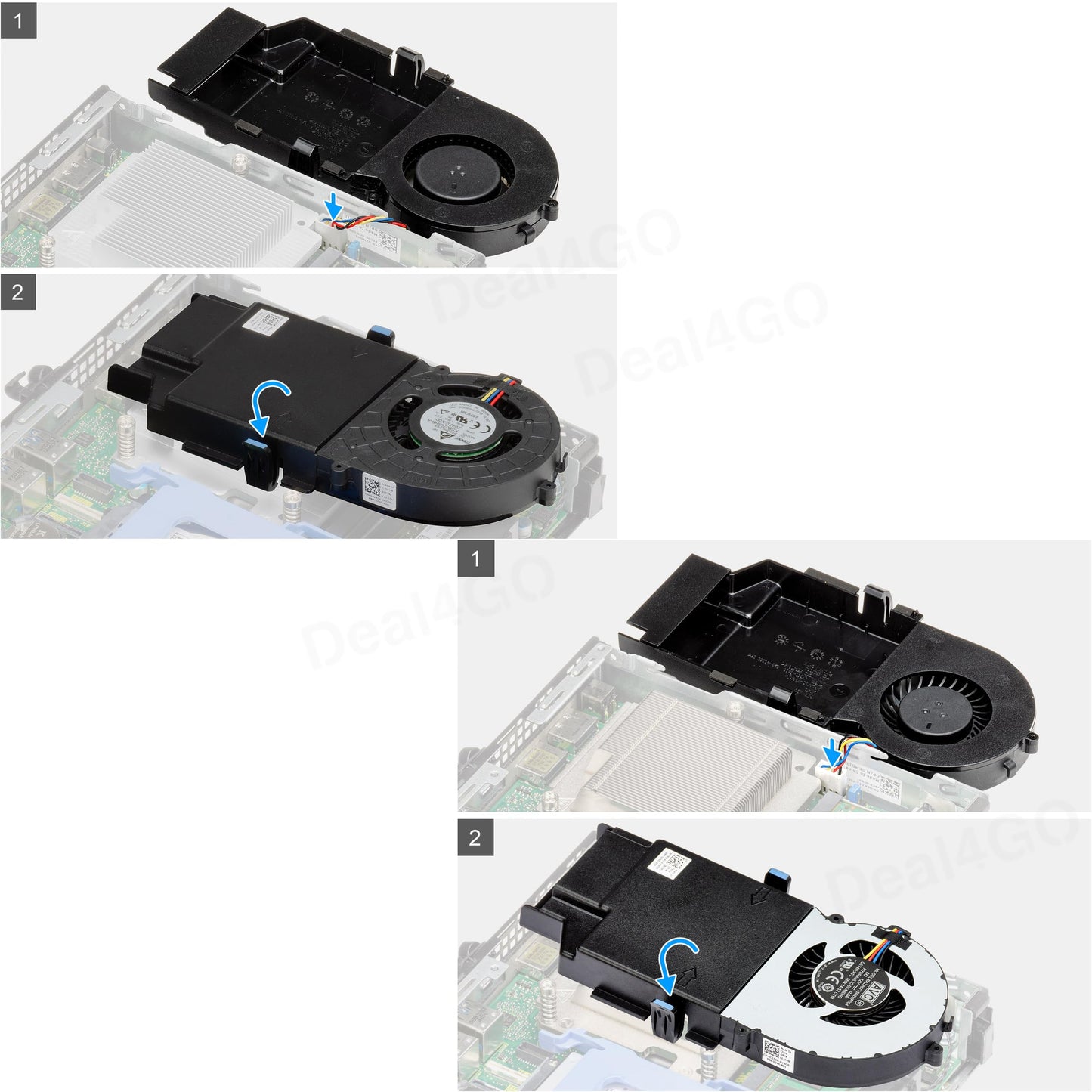 Deal4GO 12V/0.95A 65W CPU Cooling Fan 8V5K1 C5T4N Replacement for Dell Optiplex 3080 5080 7080 7090 Precision 3240 MFF Micro Desktop, Black