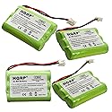HQRP Phone Battery 4-Pack Compatible with VTech 89-1323-00-00/8913230000 / 891323, 2465, 6765, 6772 6773 6775 6783 6785 6822 6897 Replacement Cordless