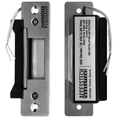 Heavy Duty Electric Strike Door Lock ANSI Standard Access Control System | 2,200+ LBS | Fail-Secure/Fail-Safe Adjustable | 12VDC Input Voltage |