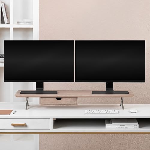 Anji Mountain Monitor Stand - Desktop Organizer & Laptop Riser, Ergonomic Monitor Riser, Space-Saving Monitor Stand for Desk, Durable Construction