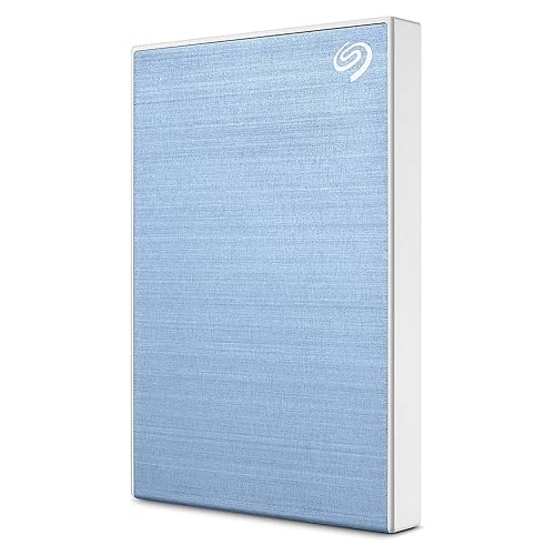 Seagate Backup Plus 4TB External Hard Drive Portable HDD - Light Blue USB 3.0 for PC Laptop and Mac, 1 year MylioCreate, 2 Months Adobe CC Photography