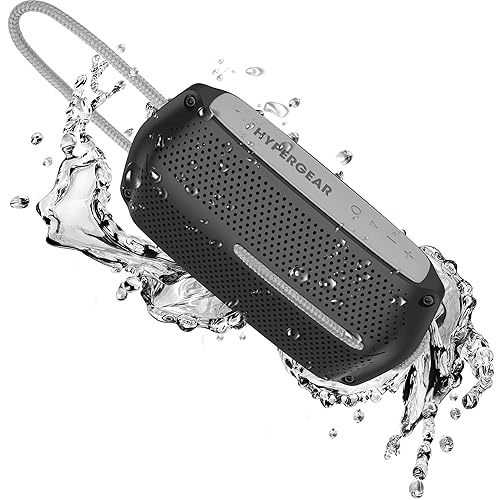 HyperGear Portable Bluetooth Speaker - IPX4 Waterproof Wireless Speakers with Bluetooth, HD Stereo Sound, 3 Playback Modes, Built-in Mic & Controls