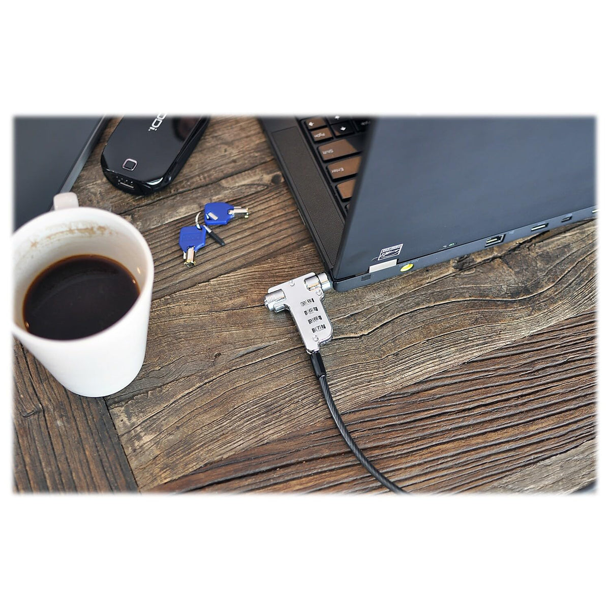 Codi 4-digit Combination Notebook Computer Titanium Cable Lock for Pc and Mac
