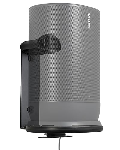Sanus Indoor & Outdoor Mount Designed for Sonos Move & Sonos Move 2 Speaker - Save Shelf & Table Space -Weather Resistant - WSSMM1-B2 (Black)