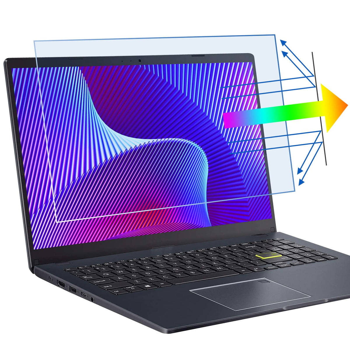 2 Pack 15.6 inch (1920x1080P) Laptop Blue Light Screen Protector, Eye Protection Anti-Scratch and Anti-Glare Screens for Laptops 15.6’’ with 16:9