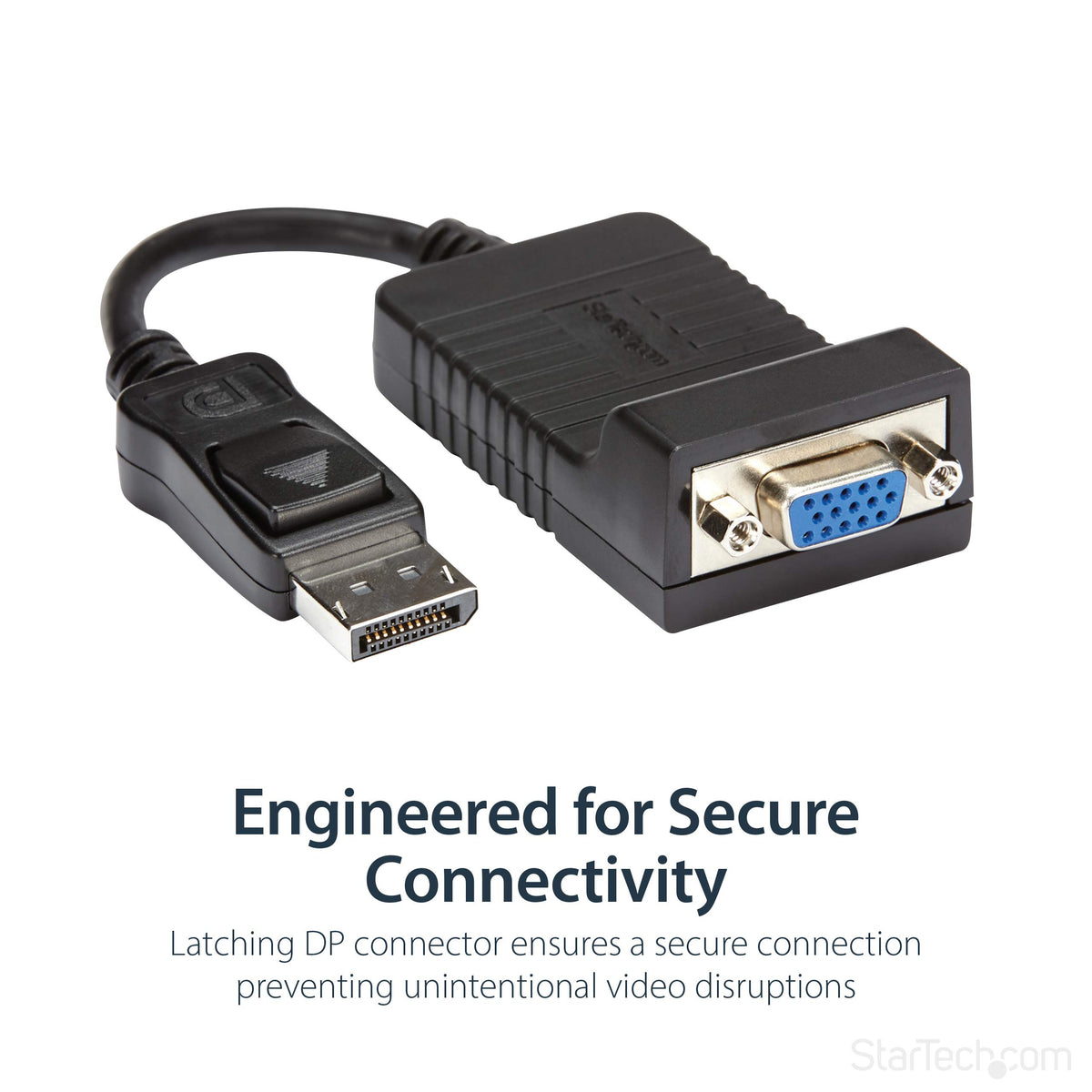 StarTech Active DisplayPort to VGA Adapter, 1080p, DP 1.2, Dongle (DP2VGA)
