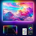 PANGTON VILLA TV LED Backlight for 40-60 Inch TV, 8.2ft LED Lights for TV with Bluetooth APP & Remote Control, 16 Color Led Strip Lights Changing TV