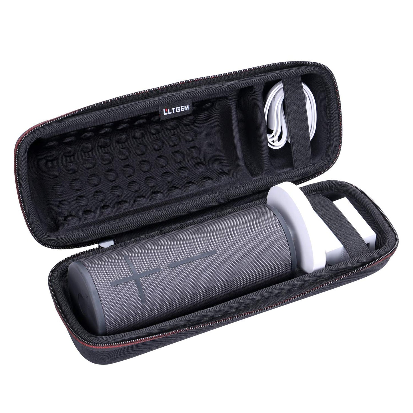 LTGEM Case Compatible with Ultimate Ears Boom 4/3 Portable Waterproof Speaker and Charger Dock, Black