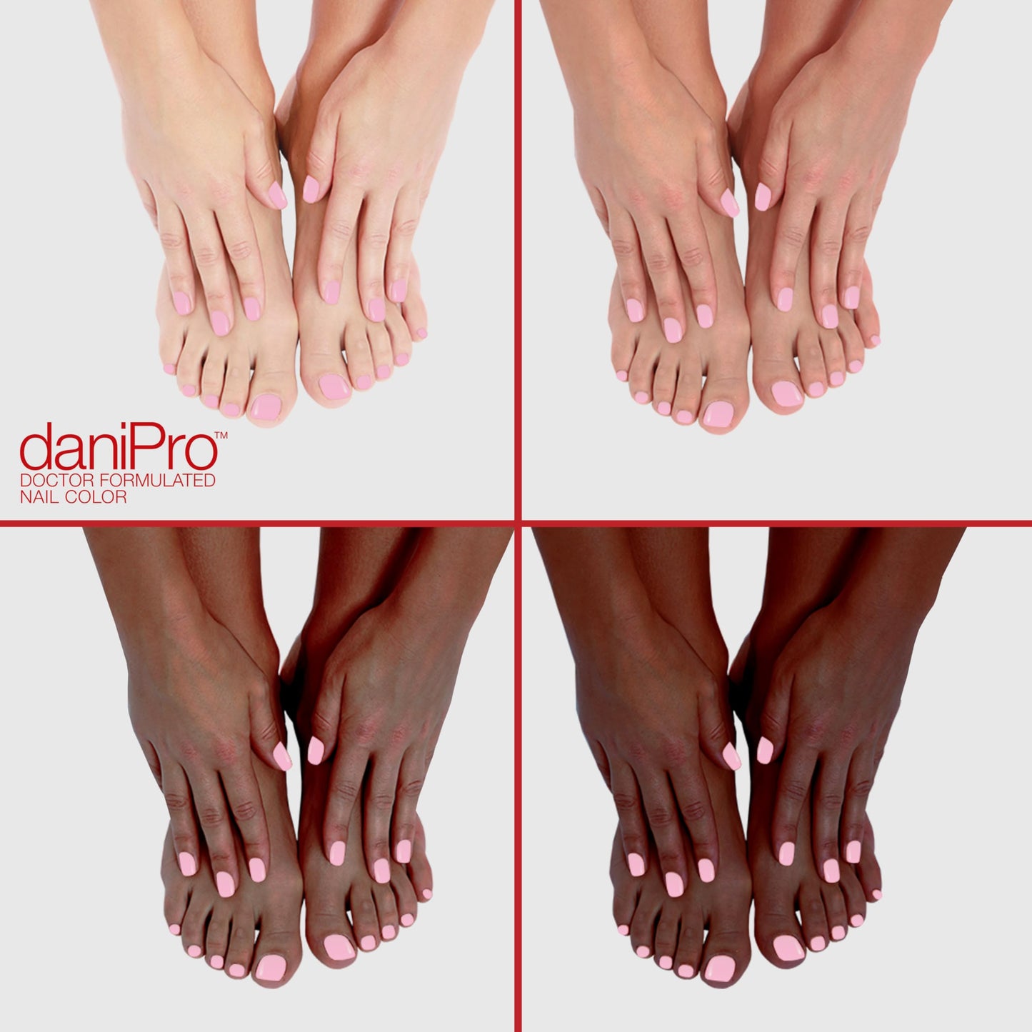 daniPro Love Is All Pink Nail Polish – Doctor Formulated Fingernail & Toenail Polish with Undecylenic Acid, Biotin & Vitamins, 0.5oz, Vegan, USA Made