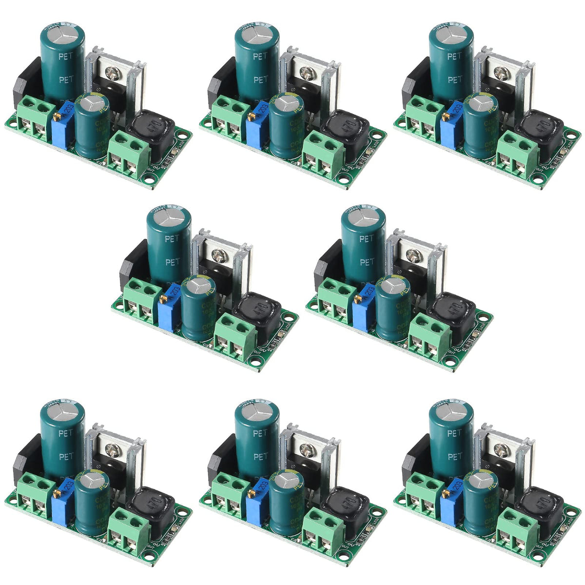 Alinan 8pcs AC/DC to DC Step Down Buck Converter AC 5-30V DC 5-48V 24V 36V 48V to DC 2.5-35V 12V Voltage Regulator Board 2A Adjustable Volt Power…