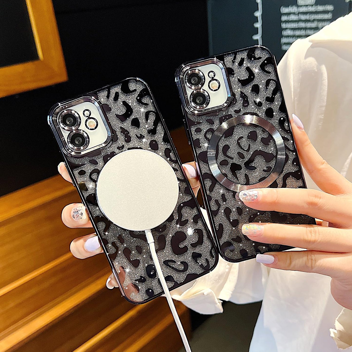 ZONRW for iPhone 11 Pro Max Case Magnetic,Leopard Cheetah Pattern, Purple