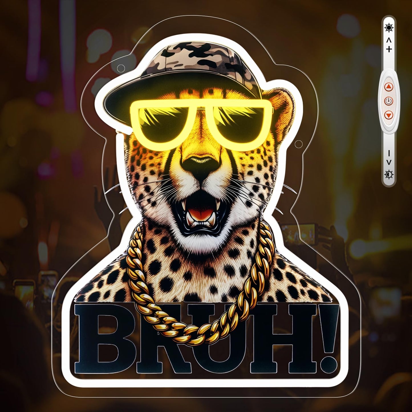ADKALIV Leopard Neon Sign for Wall Decor, Cool Neon Light Sign for Bedroom Man Cave Bar Pub Restaurant, Christmas & Birthday Party Decorations, USB